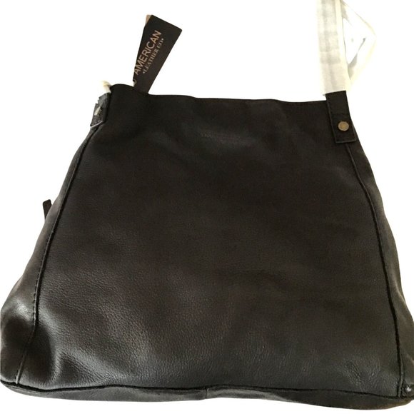 NWT AMERICAN LTHR COMPNY BLK SHLDR SHPR. Sold. 1 available see closet. - Picture 11 of 11